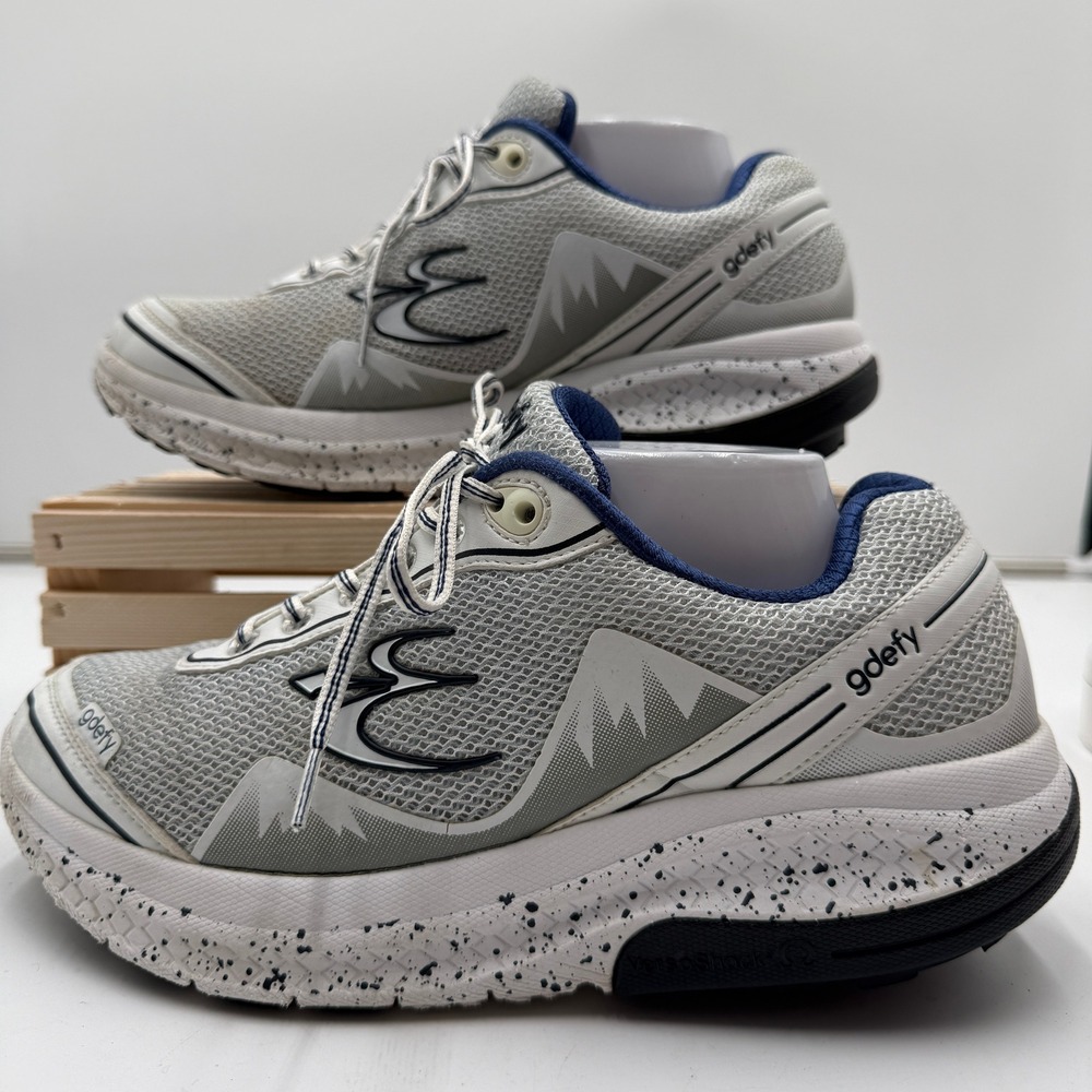 Gravity Defyer Mens Grey Blue Mighty Walk Athletic Shoes Size‎ 9 Walking TB9024